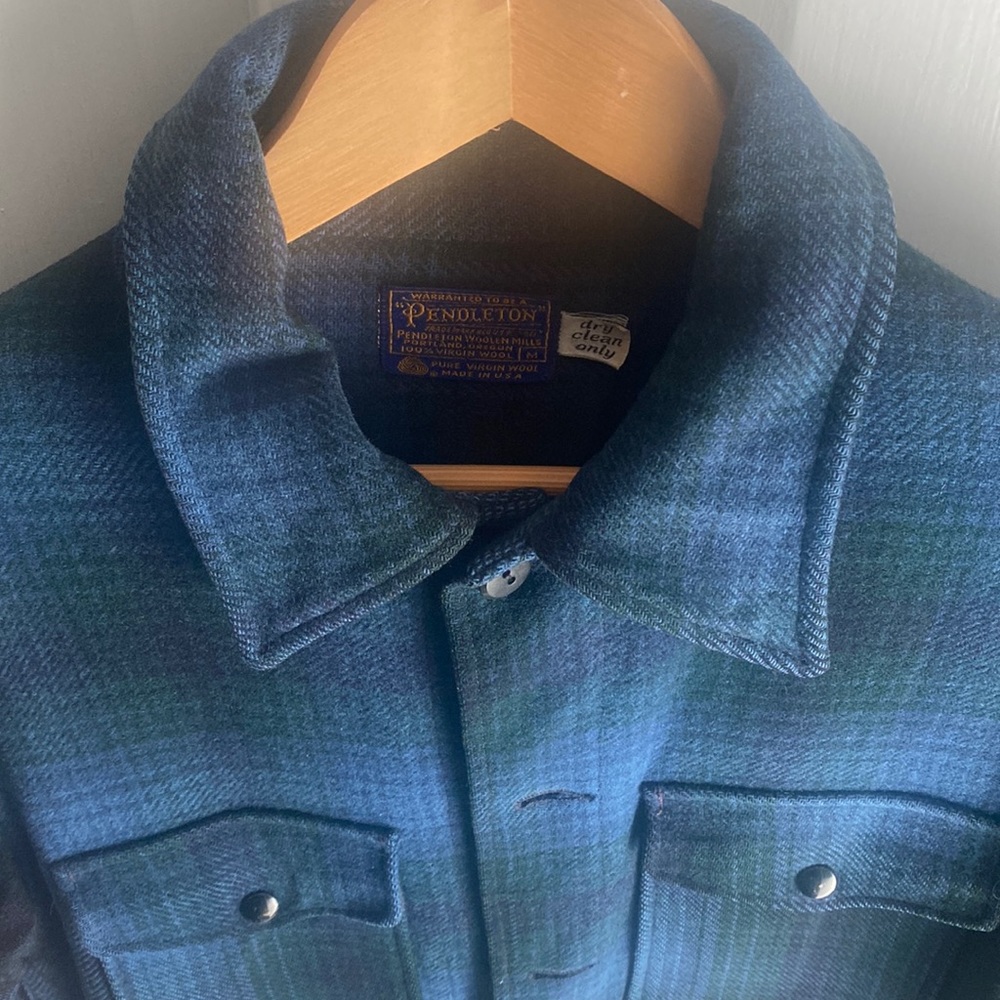 Men wool button down flannel; minimally worn.